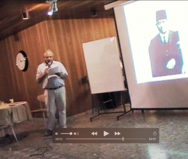 שַׁבָּתַּרְבּוּת: 5.9.15, הרצאתו של ד"ר גיל גורדון: "חוות שפון - ביר סאלם". 
צילום: שומי שירן (מתוך צילום וידיאו)